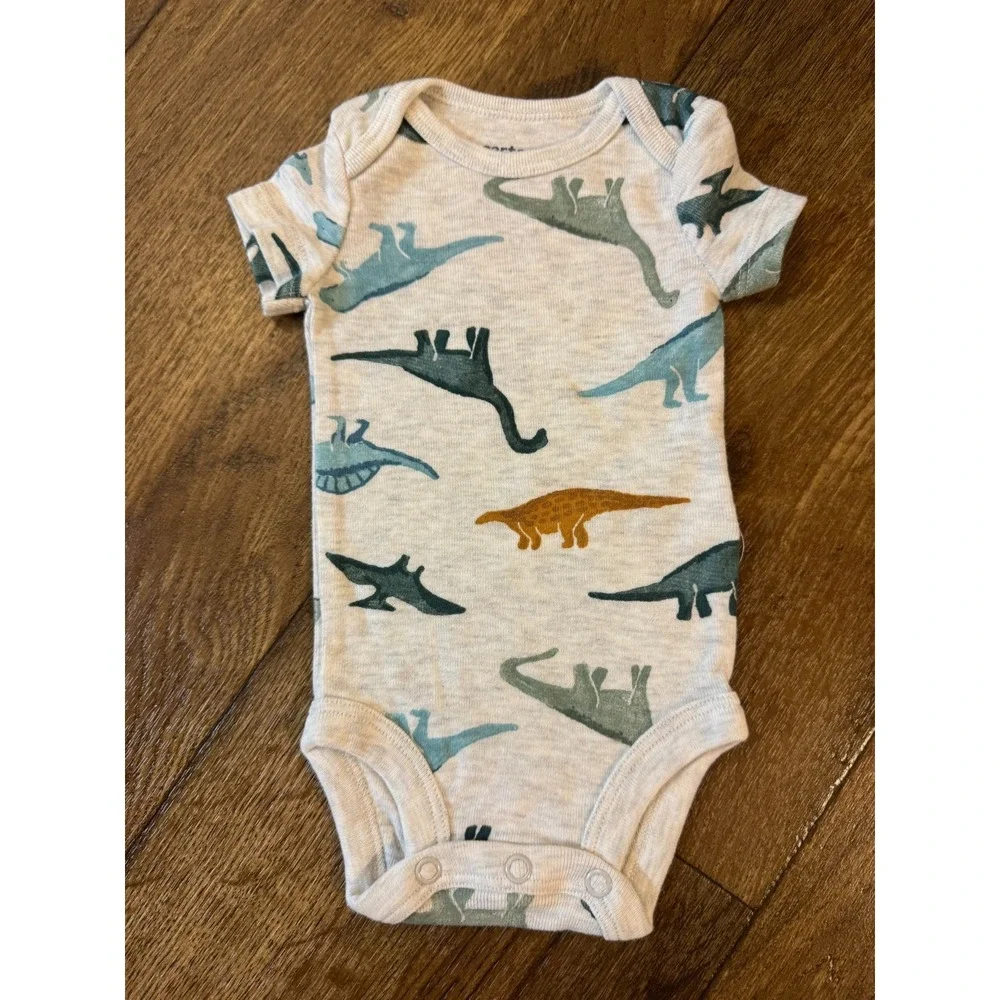 Newborn Baby Boy Bodysuits Shirts Jeans Pants Outfits Clothes Lot Dinosaurs